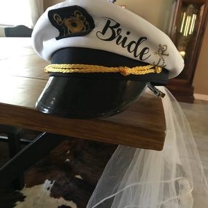 Bride captain/sailor hat